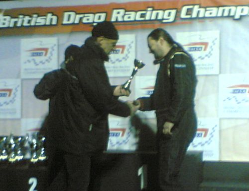 Me collecting my trophy