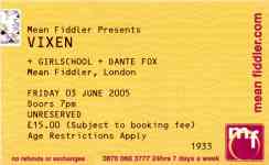 Vixen ticket