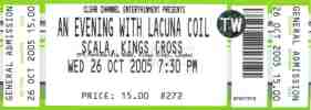 Lacuna Coil ticket