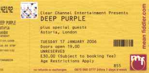 Deep Purple ticket