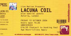 Lacuna Coil ticket