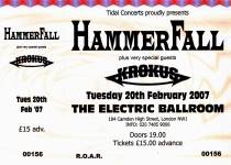 Hammerfall ticket