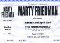Marty Friedman ticket