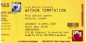 Within Temptation ticket