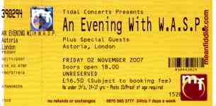 W.A.S.P. ticket