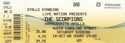 Scorpions ticket