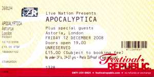 Apocalyptica ticket