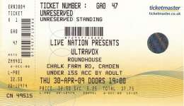 Ultravox ticket