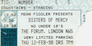 The Sisters Of Mercy ticket