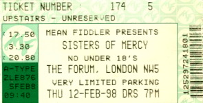 The Sisters Of Mercy ticket