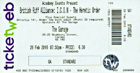 British Riff Alliance ticket