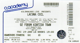 Lacuna Coil ticket