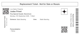 Judas Priest ticket