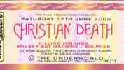 Christian Death ticket