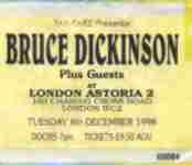 Bruce Dickinson ticket