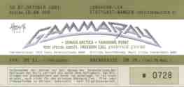 Gamma Ray ticket