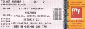 Halford ticket