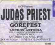 Judas Priest ticket