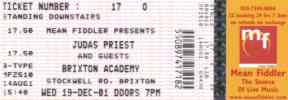 Judas Priest ticket
