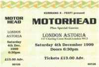 Motörhead ticket