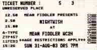 Nightwish ticket