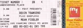 Devin Townsend ticket